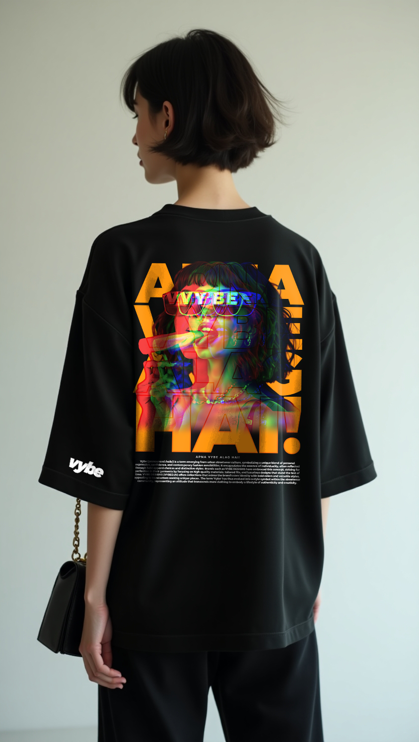 Apna Vybe Alag Hai Oversized T-Shirt for Women