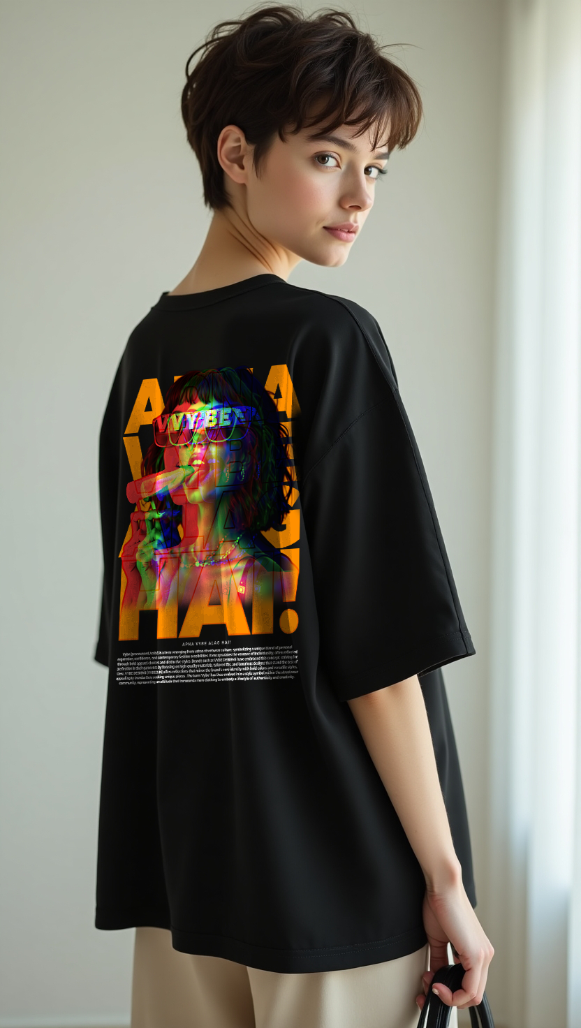 Apna Vybe Alag Hai Oversized T-Shirt for Women