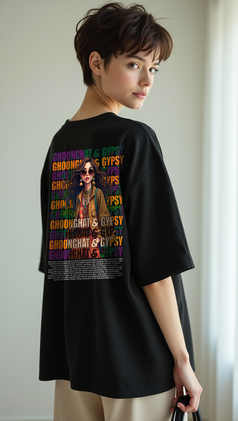 Ghoonghat & Gypsy Oversized T-Shirt for Women