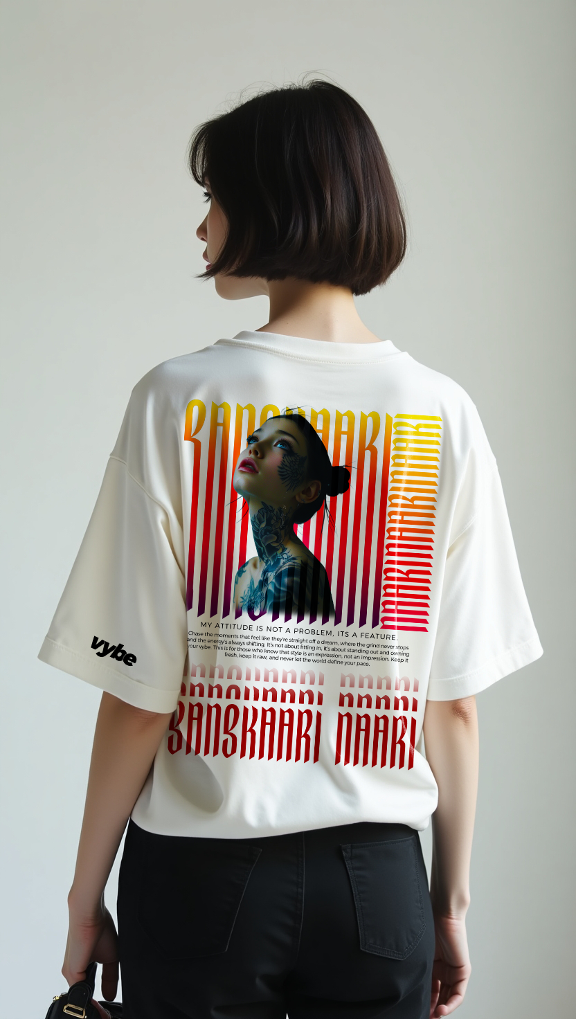 Sanskaari Naari Oversized T-Shirt for Women